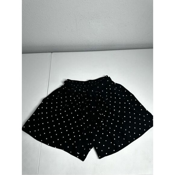 Suzy Shien Pants - Suzy Shien Women’s Elastic Waist Polka Dot Belted Shorts Size XS Black White
